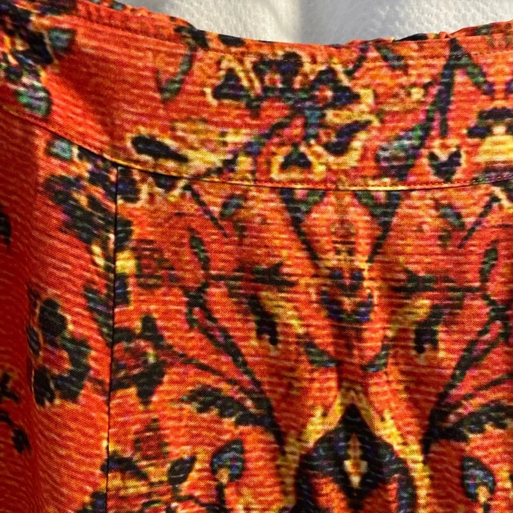 Floral print and velvet midi skirt - Picture 3 of 6
